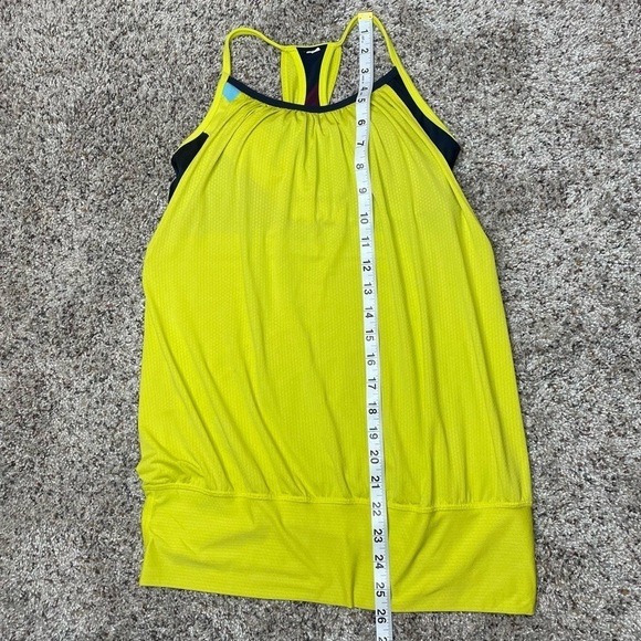 Lululemon No Limits Activewear Tank Top in Neon Pow Stripe Split Pea Inkwell - Picture 12 of 13